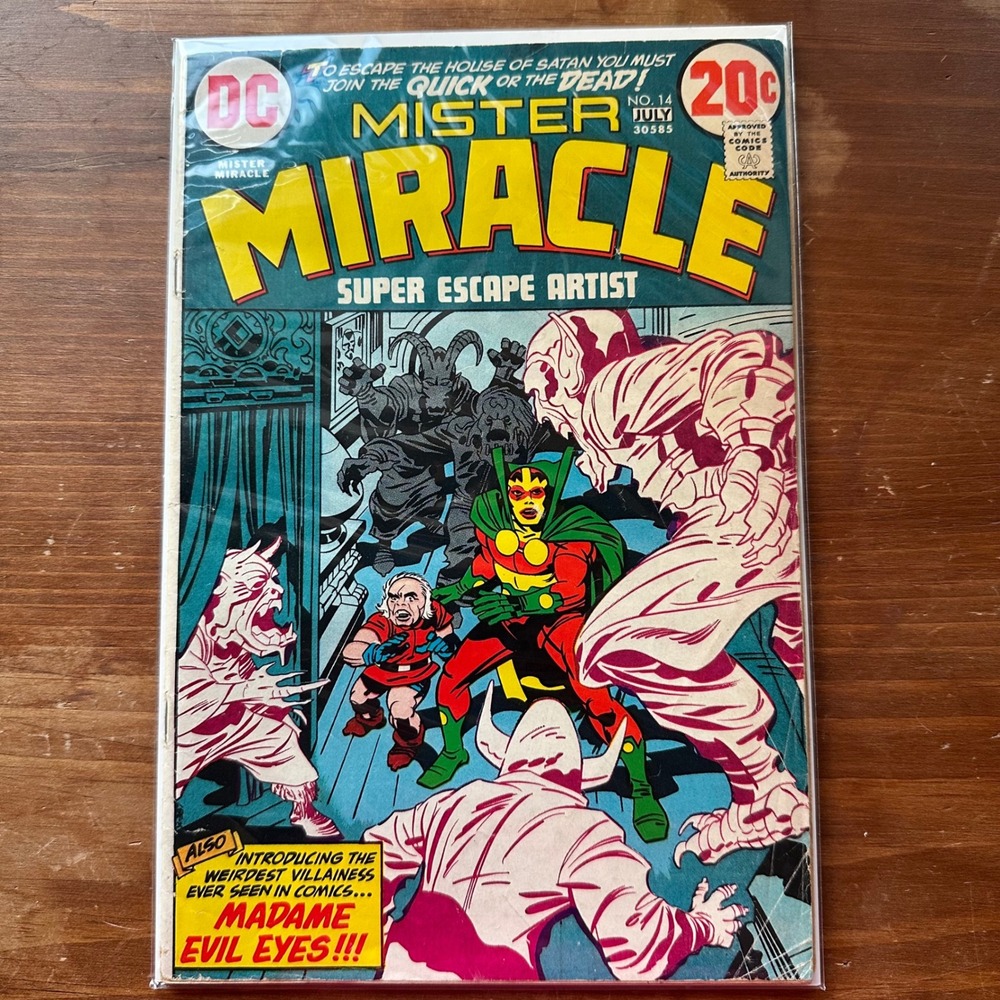DC Comics Mister Miracle #14 July 1973 Jack Kirby Madame Evil Eyes VG/VG+ Raw